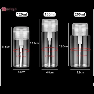 RENBG 120/150/180ml เล็บขวดรีฟิลกดปั๊มตู้เล็บภาษาโปลิชคํา Remover ทําความสะอาดแต่งหน้าขวดเล็บเครื่องมือ TH