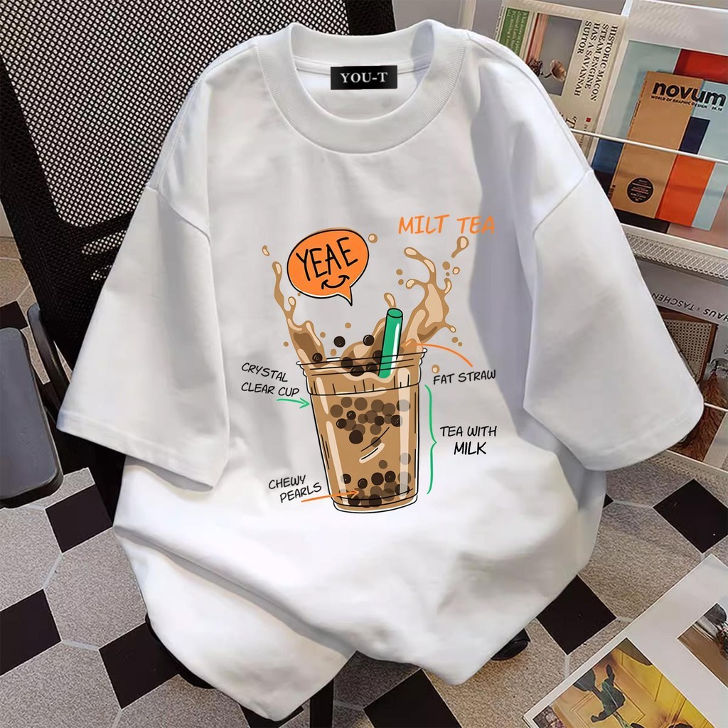 Basi💥 เสื้อผู้ชาย เสื้อยืด oversize สตรีท เกรดพรีเมียม โคตรนุ่ม เสื้อคอตตอน100% ไม่หดตัวลาย ลาย 