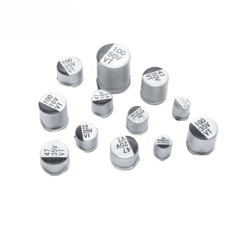 10PCS ชิป Electrolytic Capacitor SMD 16V 10 25V 35V 50V 10UF 22UF 33 47UF 100UF