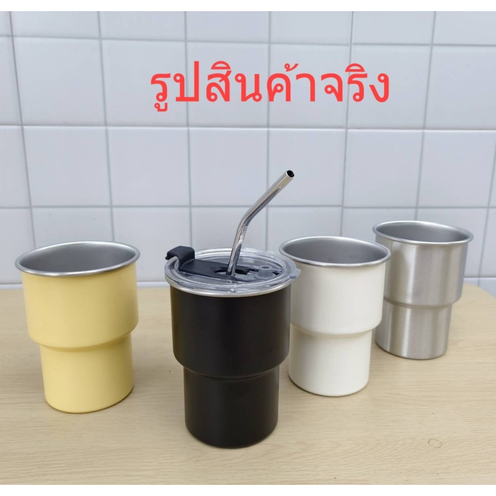 ( ขนาด 500 ML)แก้วแสตนเลส 304 แก้วแสตนเลสอย่างดี  (SUS304)  แข็งแรง ทนทาน