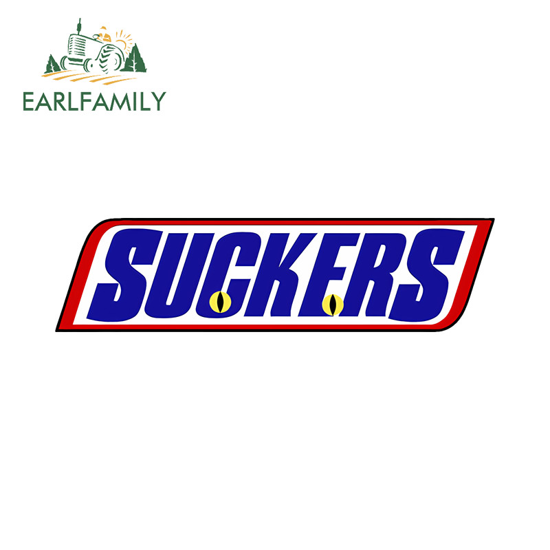 EARLFAMILY SUCKERS Photoroom สติกเกอร์รถศิลปะรถจักรยานยนต์ Windows สเก็ตบอร์ดกันน้ําไวนิล Decal Scra