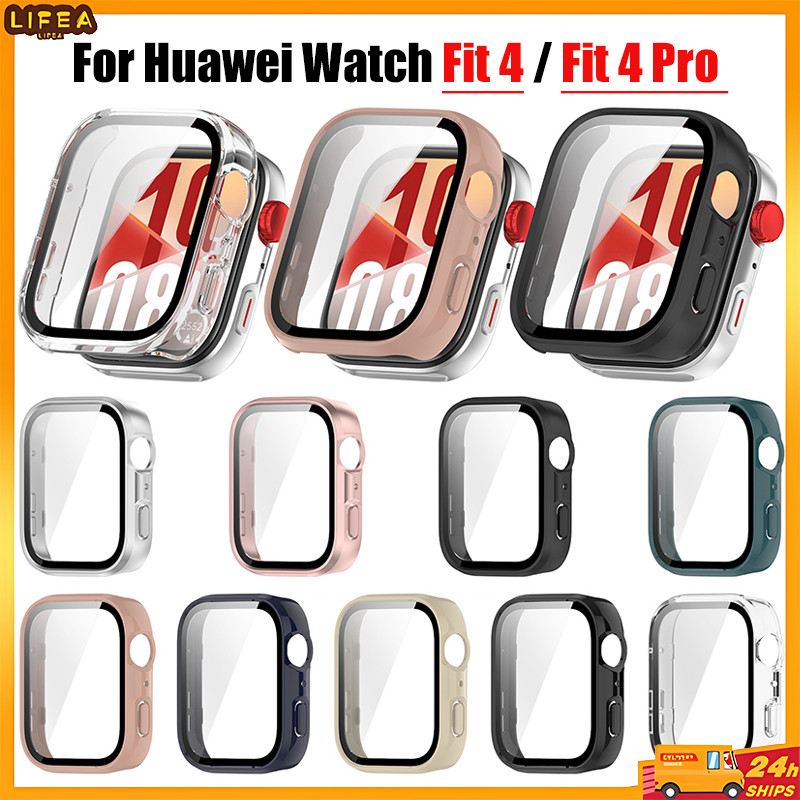 กระจกนิรภัยสําหรับ Huawei watch Fit 4 Pro smart watch case ป้องกันหน้าจอสําหรับ Huawei watch Fit4 กรณีฝาครอบอุปกรณ์เสริม