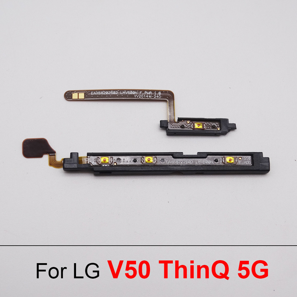 สําหรับ LG V50 ThinQ 5G LM-V500EM LM-V500N LM-V500XM LM-V450PM สวิทช์ปุ่มปรับระดับเสียงปุ่มปิดเสียงเ