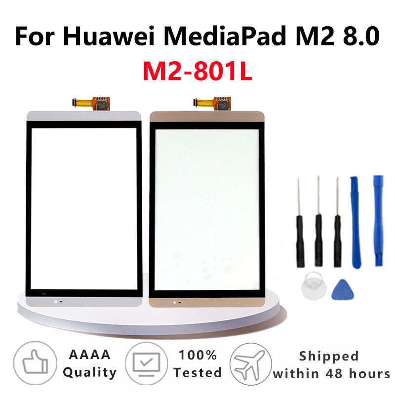 ใหม่สําหรับ Huawei Mediapad M2 8.0 M2-801L M2-801 801L 801 หน้าจอสัมผัส Glass Digitizer แผงด้านหน้าก