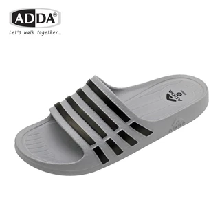 ADDA 55R01 แท้! รองเท้าแตะชาย แบบสวม แถบ 5 ขีด พื้นเย็บสำเร็จ ทนทาน กาวไม่หลุด พร้อมส่ง!