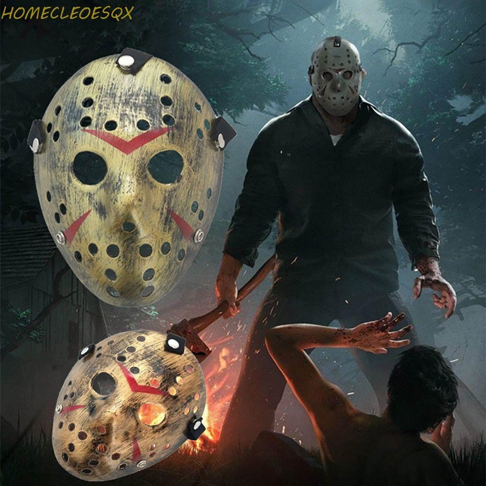 HOMECLEEOESQX Masquerade Mask Face Cover ปลอดสารพิษ Jason Voorhees เครื่องแต่งกาย Party Festival หน้ากากฮาโลวีน Carnival Party Mardi Gras Jason หน้ากาก
