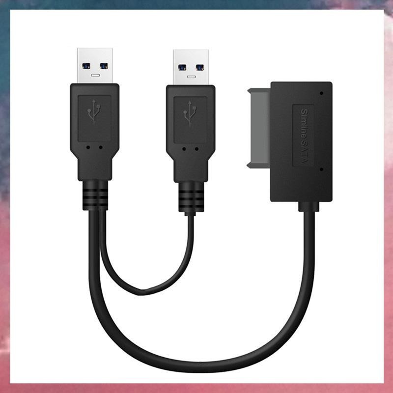 1 ชิ้น Slimline Slim SATA สาย USB2.0 ถึง 6 + 7 13Pin SATA สายภายนอก USB 2.0 แหล่งจ่ายไฟสําหรับแล็ปท็อป CD-ROM DVD-ROM ODD อะแดปเตอร์
