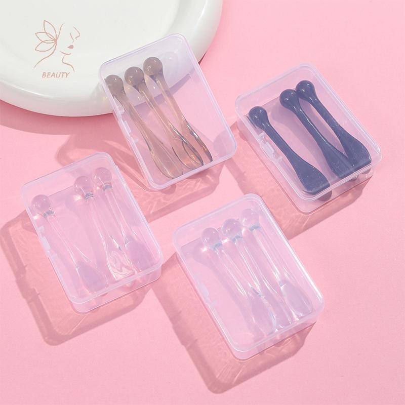 [maybeauty] 1/3pcs อะคริลิคไม้พายเครื่องสําอาง Scoop พร้อมกล่อง Face ครีมหน้ากากโคลนผสมช้อนเครื่องมือความงามดูดซับ Roller Facial Applicator {TH}