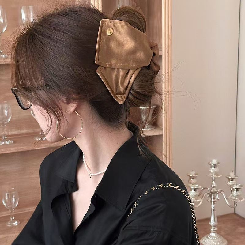 กิ๊บติดผมผ้าหวาน สไตล์ใหม่ High-End Shark Clip สำหรับด้านหลังศีรษะ