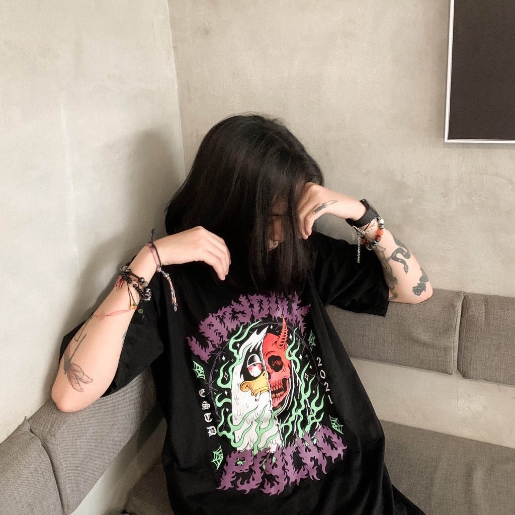 Psycho666 เสื้อยืด Black Lazy Psycho Version