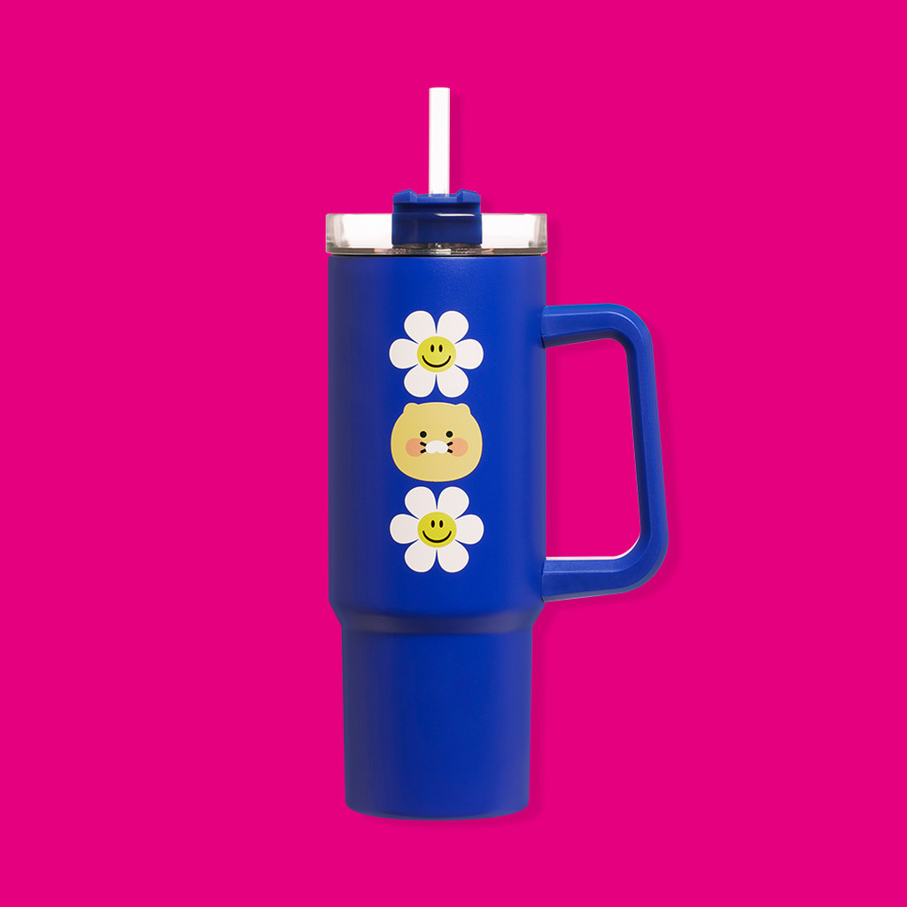 [Wiggle Wiggle X Kakao Friends] Stainless Tumbler 940ml - Chunsik / แก้วเก็บความเย็น ชุนชิก + หลอด /