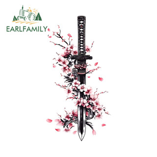 EARLFAMILY ญี่ปุ่น Cherry Blossoms และมีดรถสติกเกอร์ Creativ…