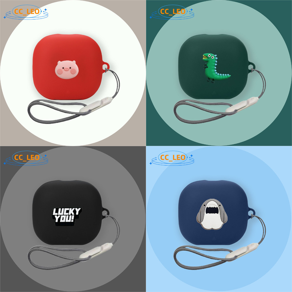 For Anker Soundcore Liberty 5 Case Soundcore Liberty 5 ANC Silicone Soft Case Creative Dinosaur Cart