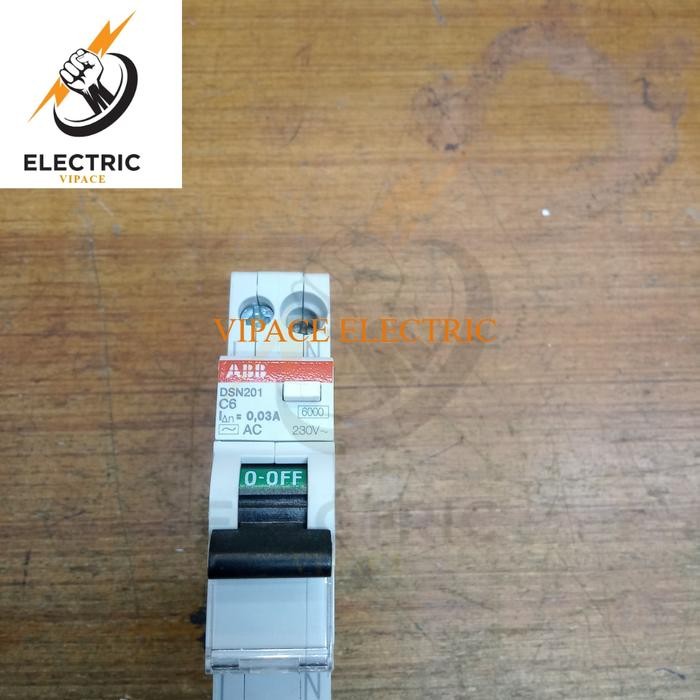 Rcbo abb 1phase 6a 0,03a abb เดิม