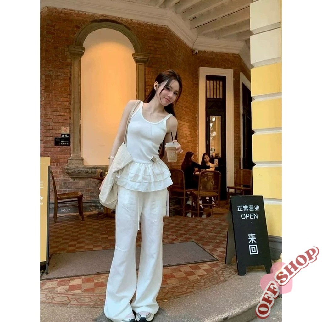 OFF SHOP  ใหม่ 2025 เสื้อกล้าม สายเดี่ยว มินิเดรส ไหมพรม ดีเทลแต่งปลายน่ารักสีพื้น’ J197 ราคา ถูกที่สุด ดีลบีเคเค แกลเลอรีภาพที่ 8
