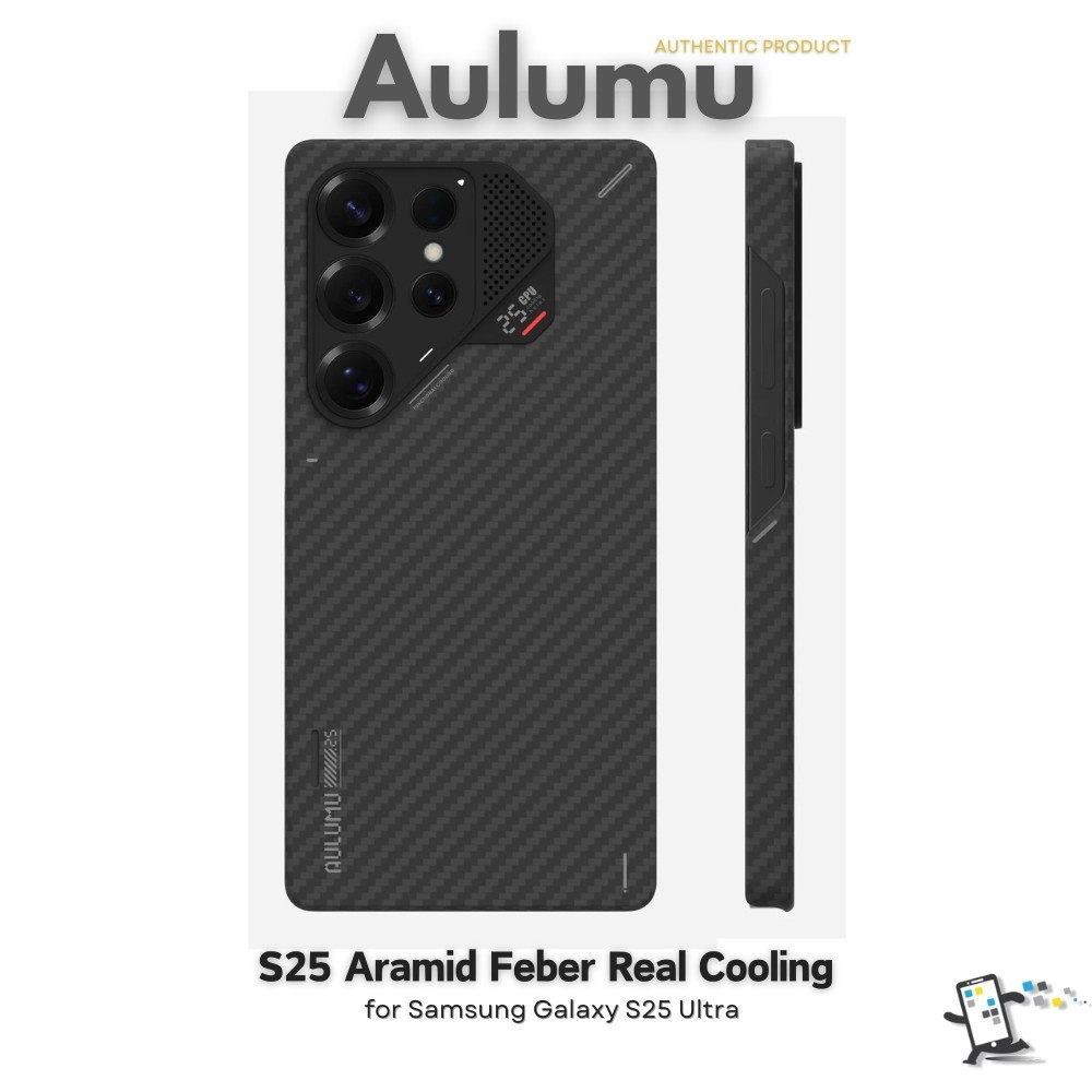 Aulumu S25 Aramid Fiber Real Cooling Magnetic เคสสำหรับ Samsung Galaxy S25 Ultra