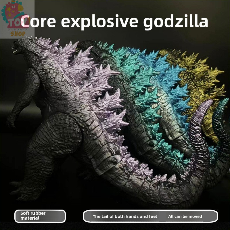 ของเล่นไวนิลนุ่ม King of Monsters ขนาดใหญ่ Godzilla King Kong โมเดลฟิกเกอร์ King of Monsters สำหรับตั้งโชว์