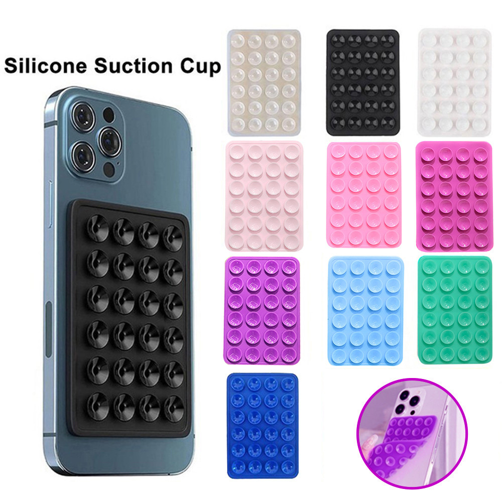 แผ่นซิลิโคนแปะมือถือ ไม่ต้องใช้กาว ติดได้ 2 ด้าน ใช้ซ้ำได้ Silicone Suction Phone Case