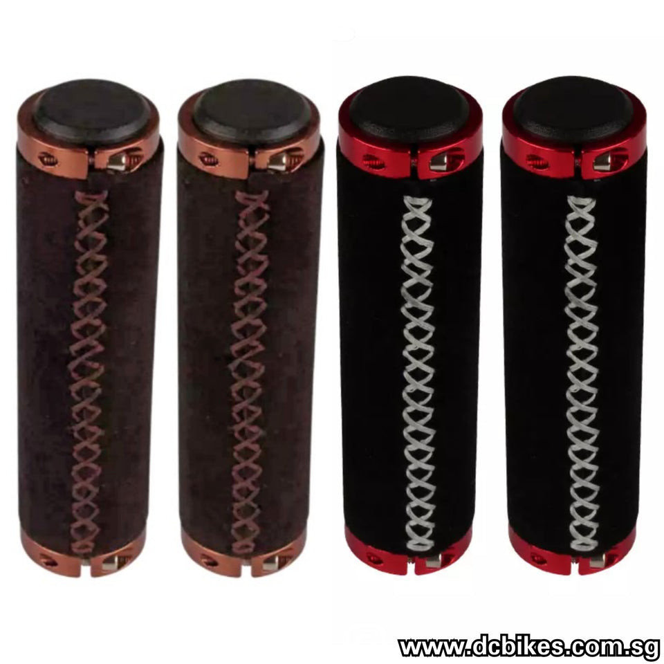 หนัง MTB Vintage Retro จักรยานล็อค Grips