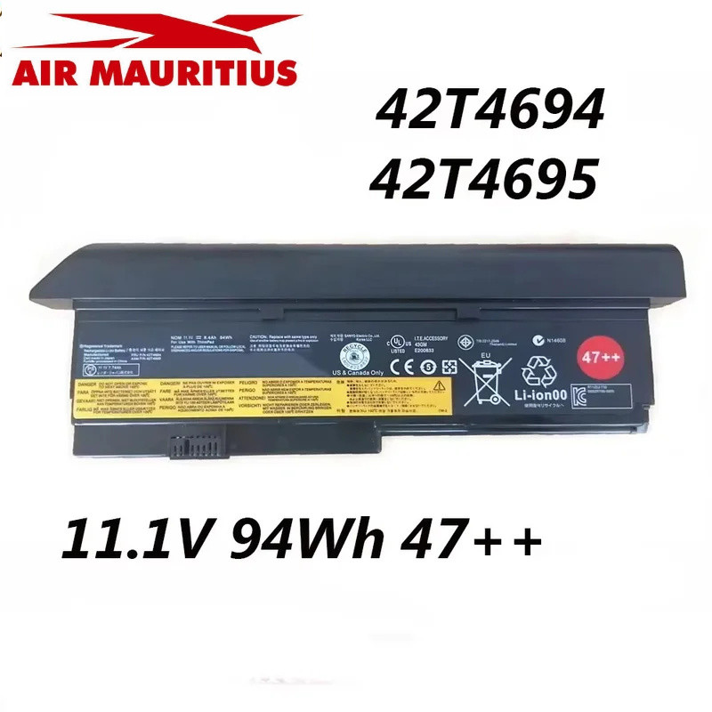42t4534 X200 94wh 8400mAh แบตเตอรี่แล็ปท็อปสำหรับ Lenovo ThinkPad 42t4538 42t4540 X201S 42t4694 X200