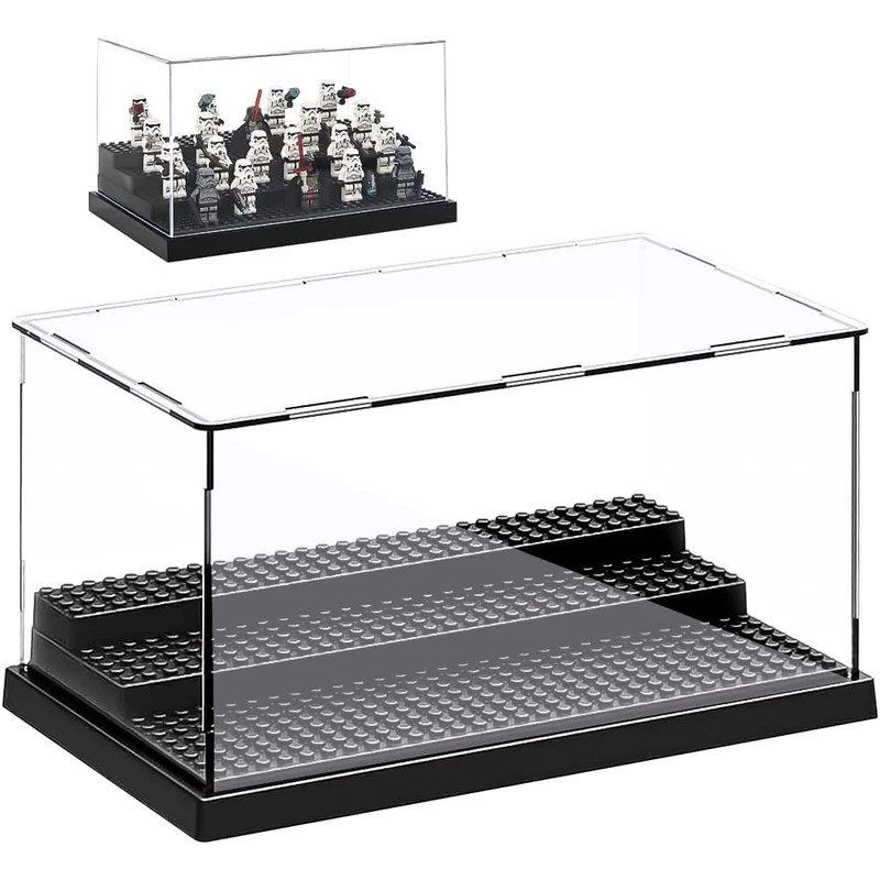 Acrylic Display Box for Minifigure, Display Case Showcase for Building Block Assembly Clear Toy Mode