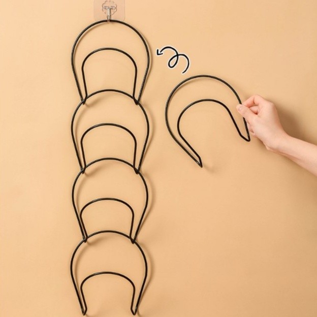 จัดส่งในกรุงเทพฯ ที่แขวนหมวก แบบเหล็ก ไม่ต้องเจาะ อเนกประสงค์ ประหยัดพื้นที่ 5 ชิ้น แขวนหมวกของคุณ - รูปที่ 4