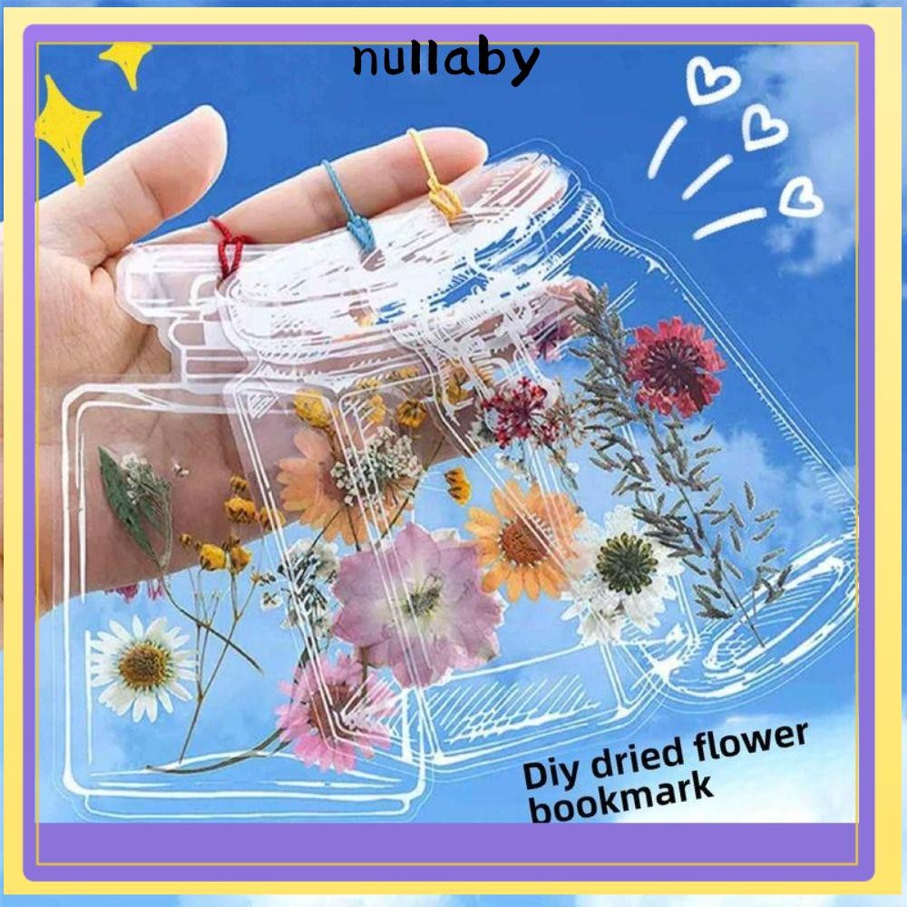 NULLABY 20PCS ขวดรูปร่างบุ๊คมาร์ค, PET DIY หัตถกรรมเครื่องเขียนบุ๊คมาร์ค,ตกแต่งกันน้ําโปร่งใสบุ๊คมาร์คสมุดภาพสติกเกอร์ตัวอย่างพืช