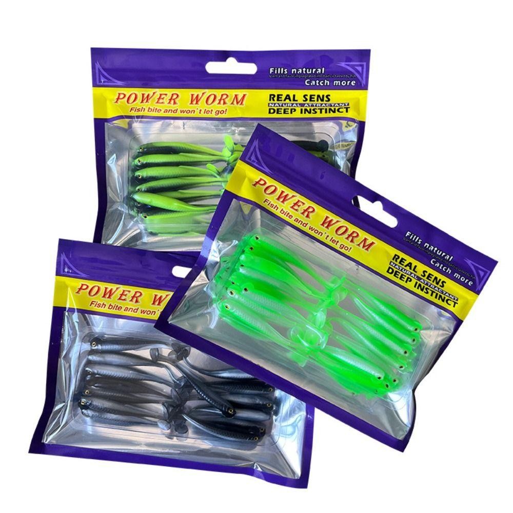 MUVAKO เหยื่อมัดล่อปลา 20 ชิ้น ขนาด 6 ซม., น้ำหนัก 1.3 กรัม, พีวีซี สีหลากหลาย มีการเคลื่อนไหวที่เหมือนจริง - รูปที่ 6