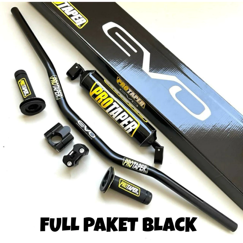 EVO LOW PROTAPER HANDLEBAR PACKAGE PLUS RAISER + โฟมแฮนด์กลมพร้อม STABILIZER + UNIVERSAL PROTAPER HAND GRIP สําหรับ KLX,