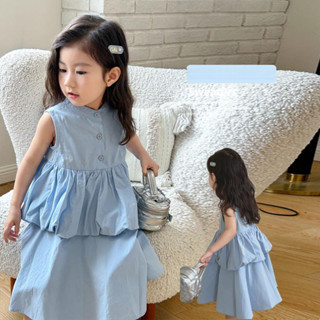 ชุดเดรสฤดูร้อนใหม่สำหรับเด็กผู้หญิง สไตล์เกาหลี ชุดเดรสแฟชั่…