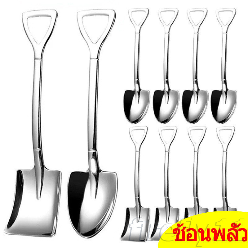 ช้อนแตงโมสแตนเลส-ครัวเรือนสร้างสรรค์พลั่วช้อน-ไอศครีมขนมช้อน