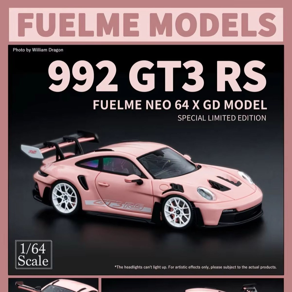 Fuelme 1:64 Porsche 911 GT3 RS (992) – Pink Limited Edition