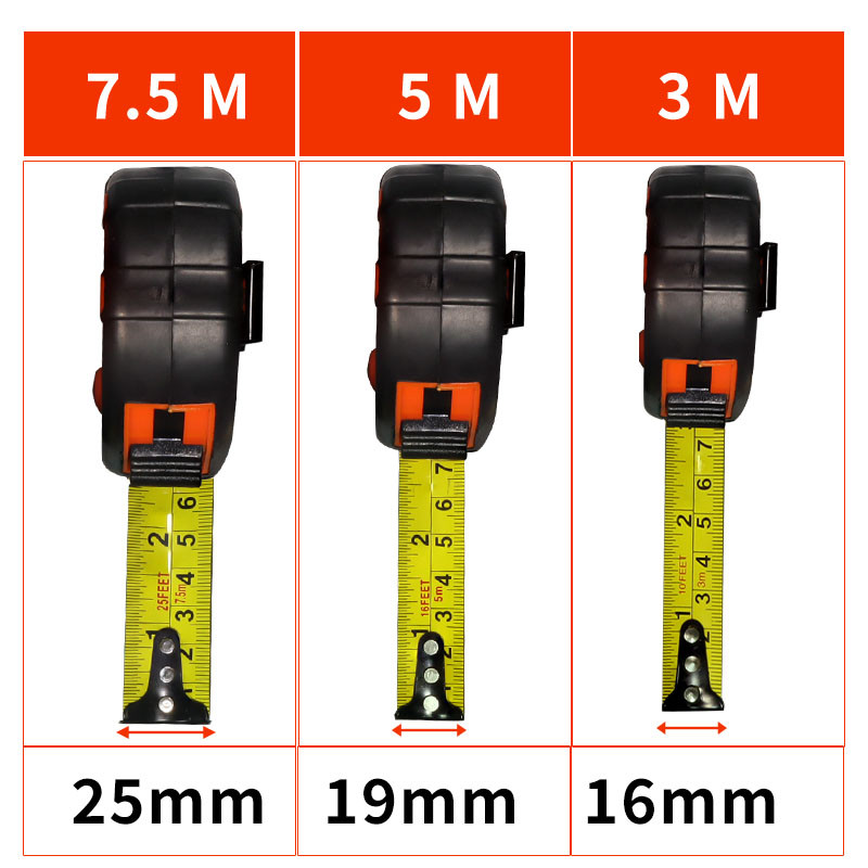 MUSCLE COW ตลับเมตร ตลับเมตรหุ้มยาง เกรดพรีเมี่ยม ขนาด 3.5m 5m 7.5m ตลับเมตร วัดแม่น ความยาวเต็ม หุ้มยาง แข็งแรง ทนทาน - รูปที่ 5