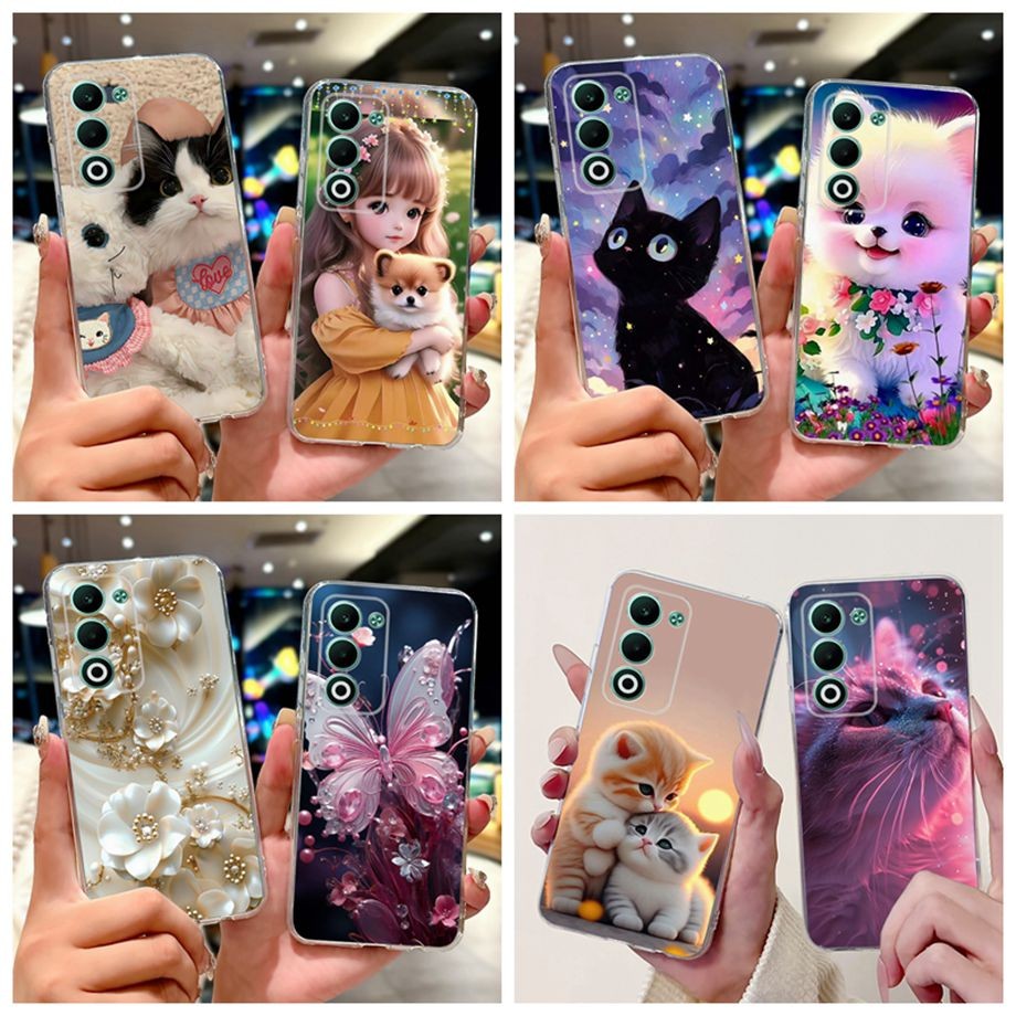 สําหรับ OPPO A5 2025 กรณี PKQ110 นุ่ม Silione TPU น่ารักการ์ตูนผีเสื้อกันชน Coque สําหรับ OPPOA5 a 5