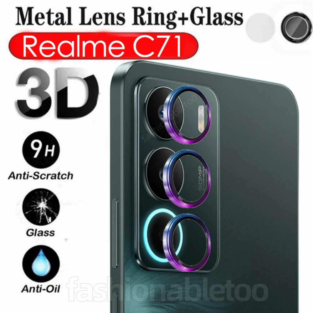 Realme C71 2025 แหวนโลหะกล้องเลนส์ป้องกันฟิล์มสําหรับRealme C71 C75 X C75X C 71 C 75X RealmeC71 Real