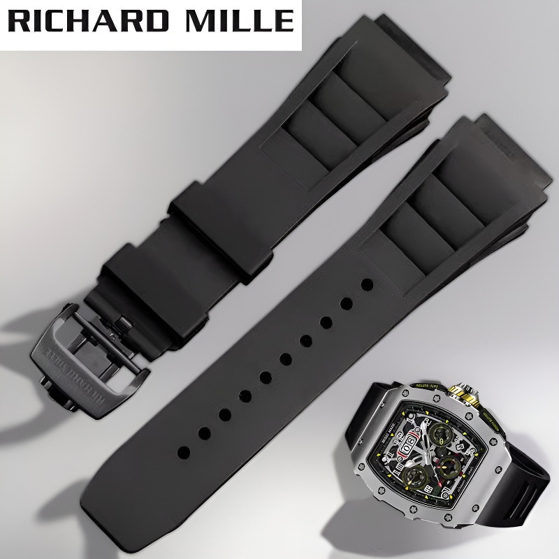 สายรัดข้อมือซิลิโคนยางเกรดพรีเมียมสำหรับ Richard Mille – น้ำหนักเบา ทนทาน และไม่ก่อให้เกิดภูมิแพ้