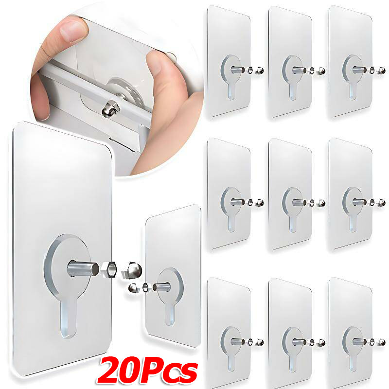 5/10/20 ชิ้น Super Heavy-Duty Self-Adhesive Wall Hooks / ไม่จําเป็นต้องเจาะ Damage-Free Mounts สําหรับกรอบรูปและคีย์