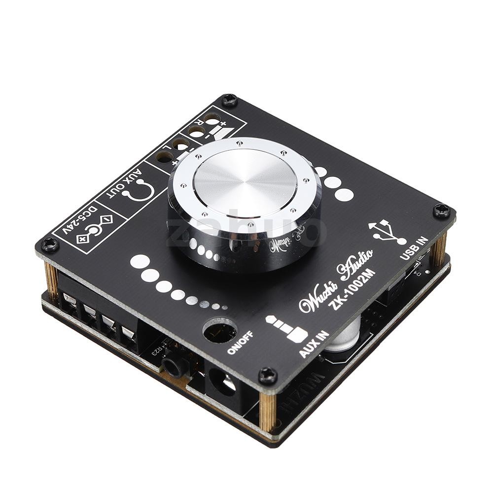 ZK-1002M 100W + 100W บลูทูธ 5.0 เครื่องขยายเสียงสเตอริโอ AMP AMP AMP Amplificador โฮมเธียเตอร์ AUX U