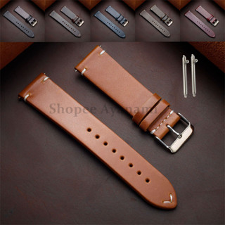 สร้อยข้อมือหนังแท้สําหรับ Seiko Vintage Oil Wax หนังนาฬิกา 1…