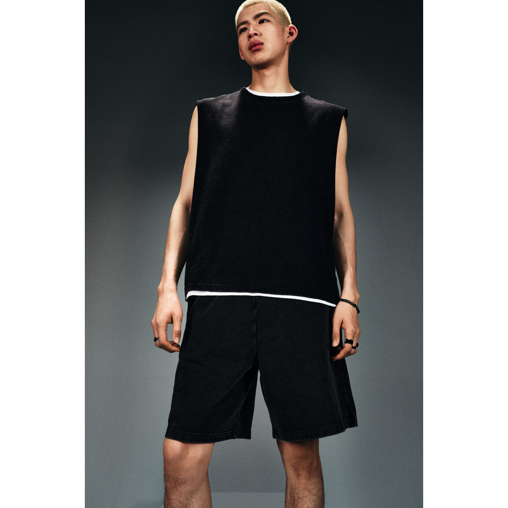 H&M(เอชแอนด์เอ็ม) กางเกงขาสั้น Sweatshorts ทรง Loose Fit ผู้ชาย 1244900_1