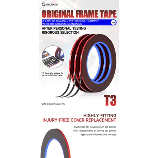 MECHANIC T3 red กาวกรอบหน้าจอขอบ 3 มม. สีแดง 3 มม. สําหรับ ไอโฟน แท็บเล็ต ซ่อมเครื่องใช้ไฟฟ้าคอมพิวเตอร์ โฟมสีเขียว เทปสองหน้า