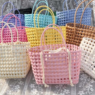 2025 ฤดูร้อนใหม่กระเป๋า โดปามีน กระเป๋าทอมือแฟชั่นกลวงสไตล์ว…