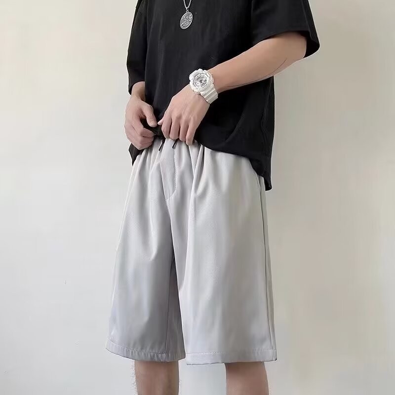 sz_home กางเกงขาสั้นสีพื้น สไตล์เรียบหรู ใส่ง่าย เข้าได้กับทุกเสื้อผ้า D12