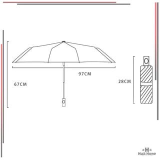 ร่มพับ ร่มยืดหดได้ Umbrella กันฝน กันแดด กันยูวี ด้านในดำ มีให้เลือก 6 สีเสริมโครง ข็งแรงทนทาน