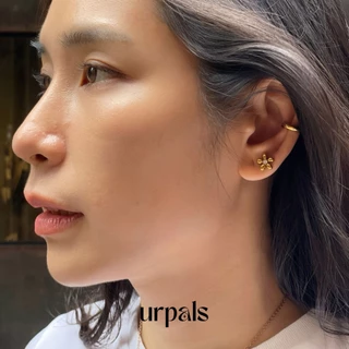 URPALS ต่างหูดอกไม้ ต่างหูเดซี่ งาน Stainless ชุบทอง 18K ใส่ได้ทุกวัน ไม่ลอกไม่ดำ