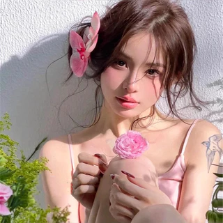 กิ๊บติดผม ฟาแลนนอปซิส สีชมพูหวานดีไซน์ดอกไม้ เชย สําหรับผู้หญิง