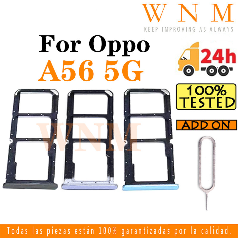 สําหรับ OPPO A56 5G ถาดซิมการ์ดซิมการ์ดผู้ถือช่องใส่การ์ด Reader SD Slot อะแดปเตอร์เปลี่ยน Part