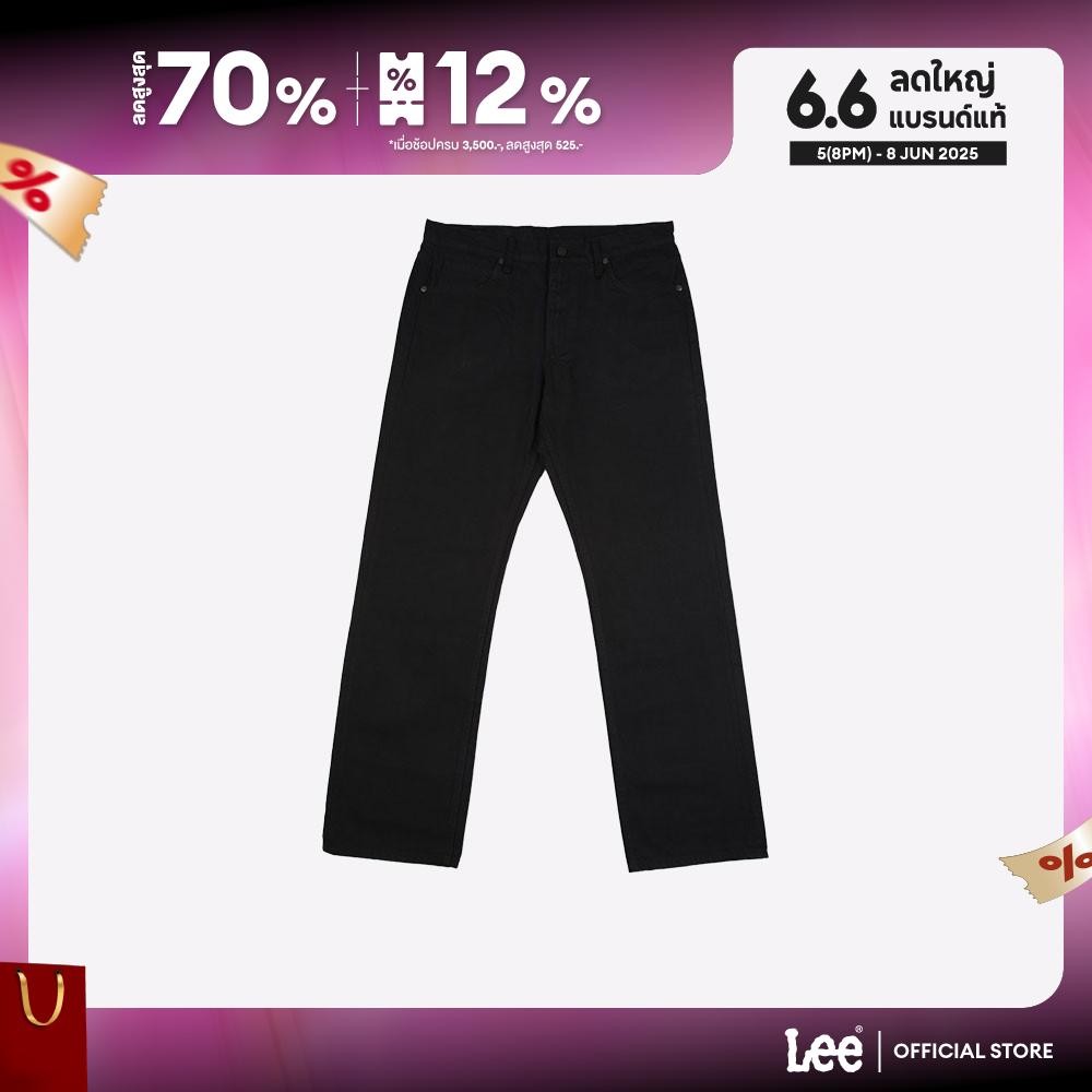 LEE กางเกงยีนส์ผู้ชาย เอวกลาง ทรงกระบอก ทรง Chicago รุ่น LE FC22MCHIC02 สีดำ