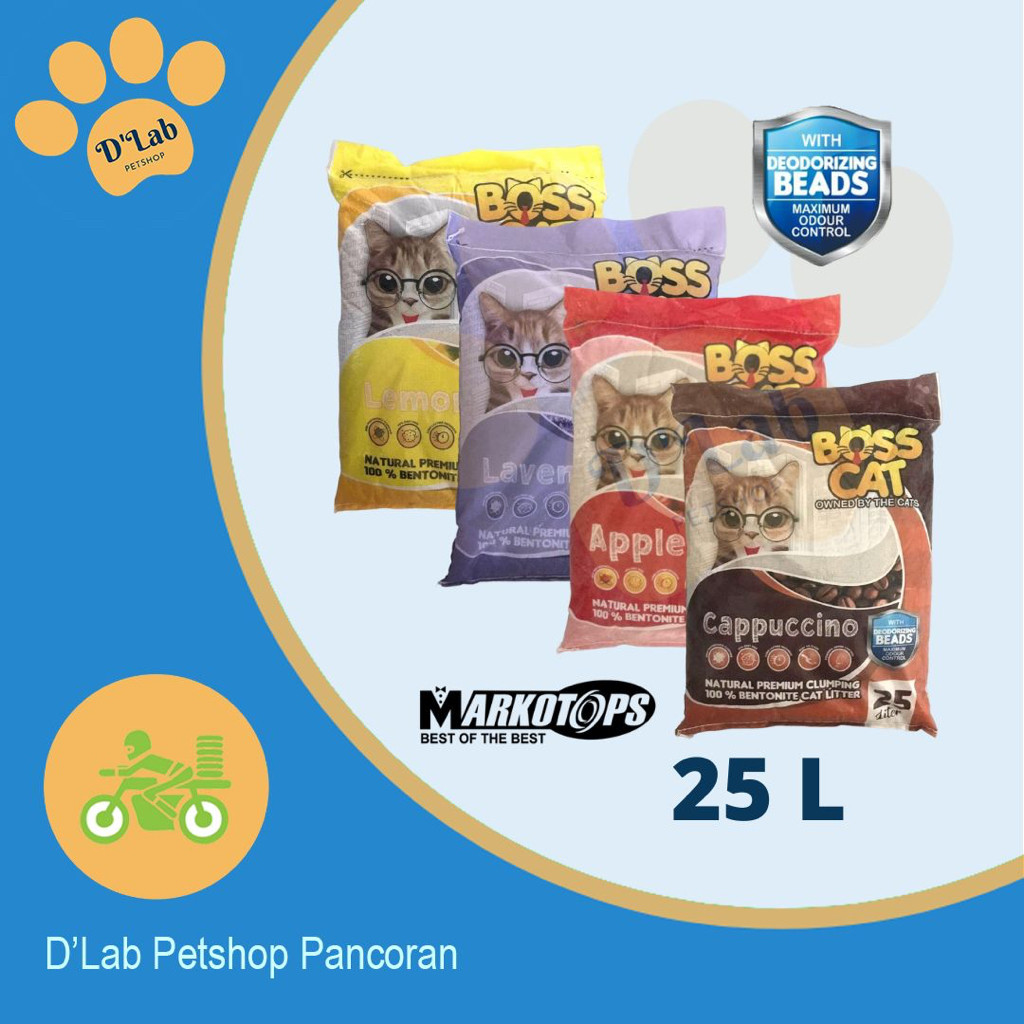 NEW BOSS Cat 25L ทรายแมวก้อนหอม 25 ลิตร ทรายแมว BossCat PREMIUM