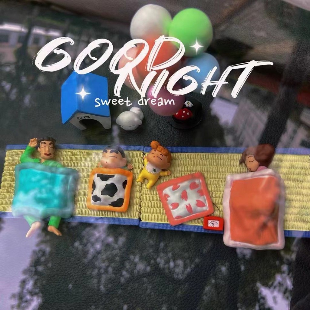 Nohara Family Sleeping Team Crayon Shin-Chan Family ตกแต่งรถคอนโซลกลางรถตกแต่ง Creative#CS0602#